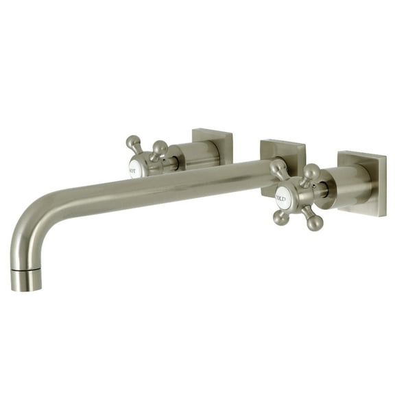 Kingston Brass KS6058BX Metropolitan Two-Handle Wall Mount Roman Tub Faucet, Brushed Nickel