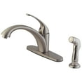 thumbnail image 1 of Kingston Brass KS6578VLSP Vintage Single-Handle Kitchen Faucet with Side Sprayer, Brushed Nickel, 1 of 6