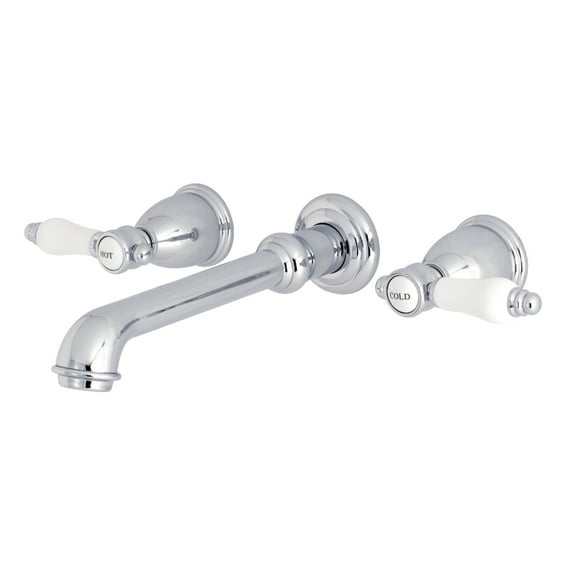 Kingston Brass KS7021BPL Bel-Air Two-Handle Wall Mount Roman Tub Faucet, Polished Chrome