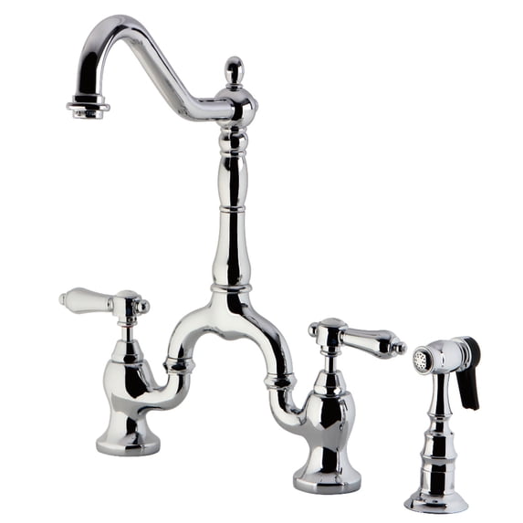 Kingston Brass KS7751BALBS Heirloom 1.8 GPM Bridge Kitchen Faucet - Chrome