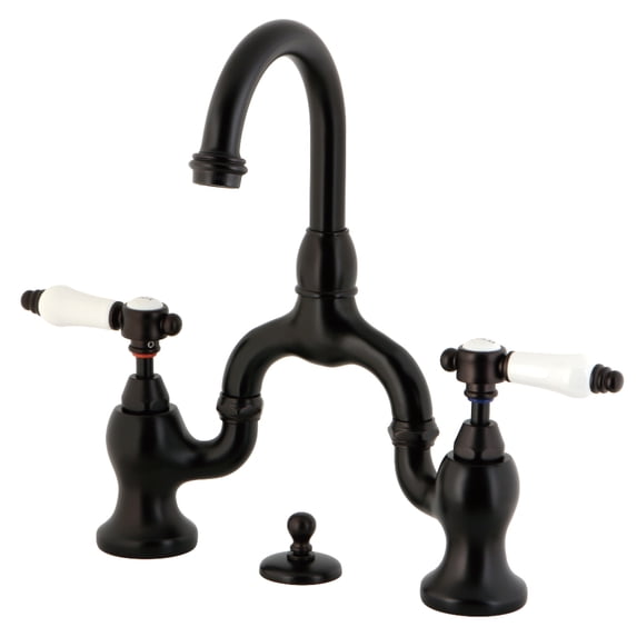 Kingston Brass KS7995BPL Bel-Air Bridge Bathroom Faucet with Brass Pop-up, Oil Rubbed Bronze
