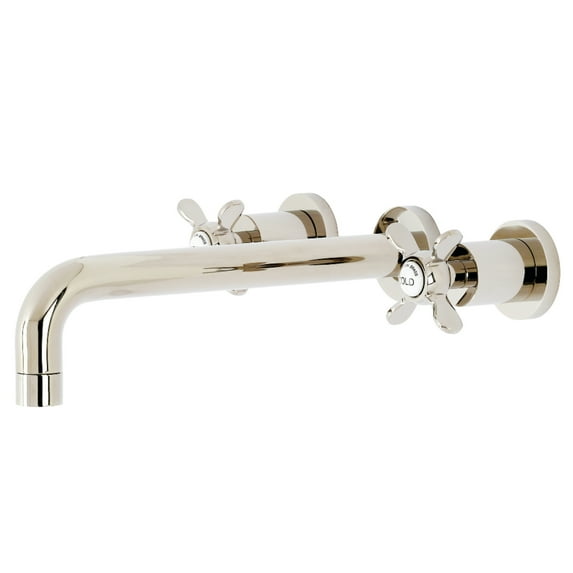 Kingston Brass KS8026BEX Essex Two-Handle 3-Hole Wall Mount Roman Tub Faucet in Polished Nickel