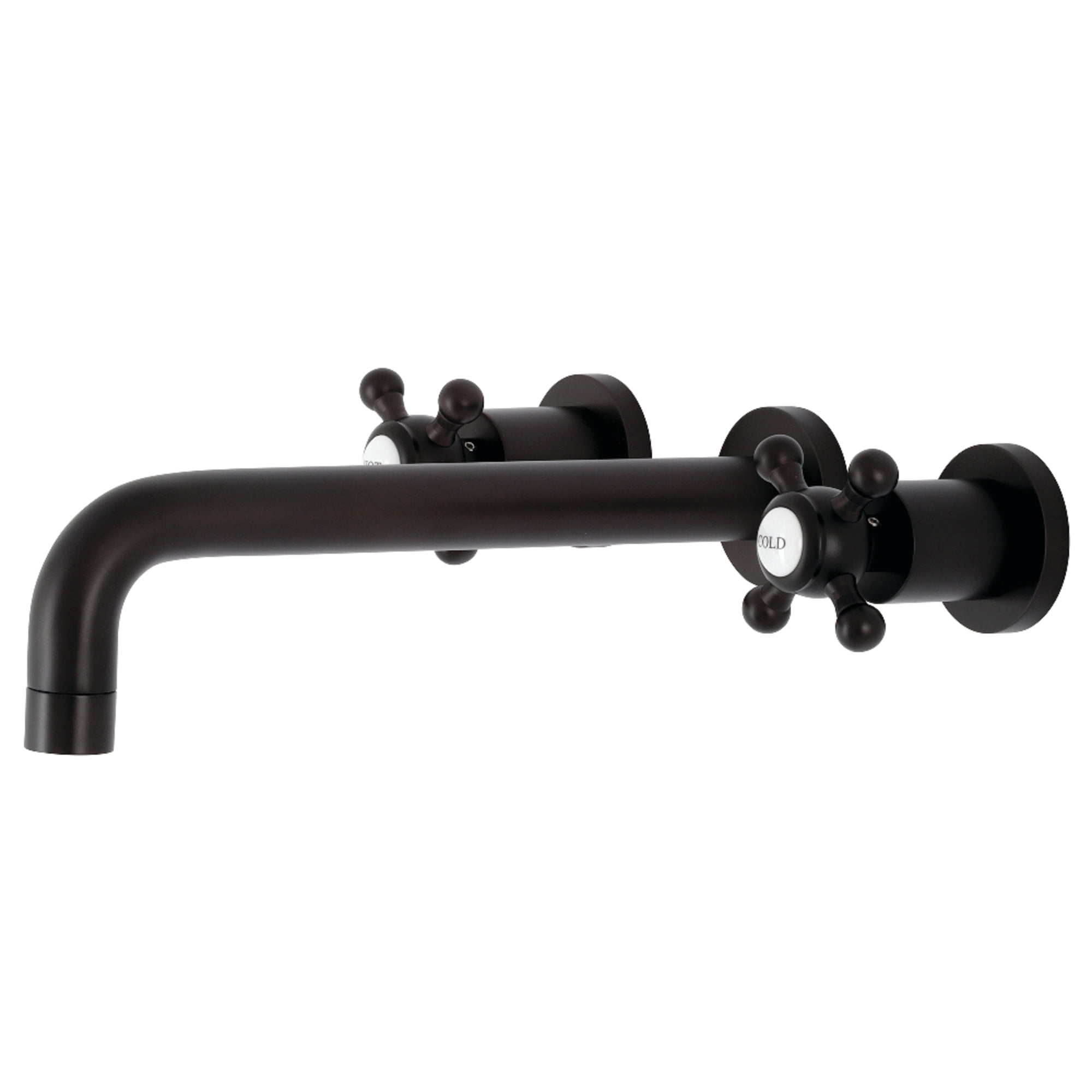 Kingston Brass KS8025BX Metropolitan Two-Handle 3-Hole Wall Mount Roman Tub Faucet in Oil Rubbed Bronze