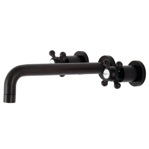 Kingston Brass KS8025BX Metropolitan Two-Handle 3-Hole Wall Mount Roman Tub Faucet in Oil Rubbed Bronze