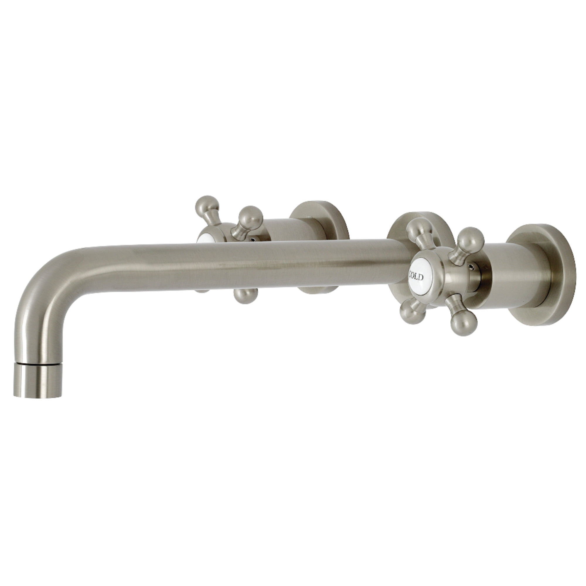Kingston Brass KS8028BX Metropolitan Two-Handle 3-Hole Wall Mount Roman Tub Faucet in Brushed Nickel