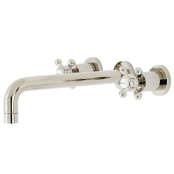 Kingston Brass KS8026BX Metropolitan Two-Handle 3-Hole Wall Mount Roman Tub Faucet in Polished Nickel