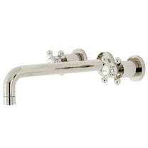 Kingston Brass KS8026BX Metropolitan Two-Handle 3-Hole Wall Mount Roman Tub Faucet in Polished Nickel