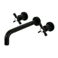 thumbnail image 1 of Kingston Brass KS8020ZX Millennium Two-Handle 3-Hole Wall Mount Roman Tub Faucet in Matte Black, 1 of 7