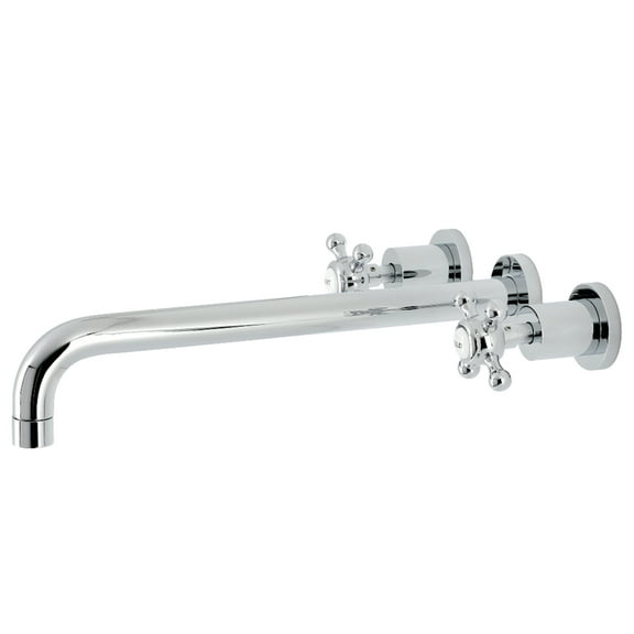 Kingston Brass KS8041BX Metropolitan Two-Handle 3-Hole Wall Mount Roman Tub Faucet in Polished Chrome