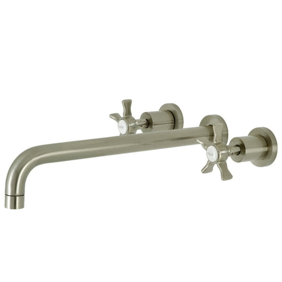 Kingston Brass KS8048NX Hamilton Two-Handle Wall Mount Roman Tub Faucet, Brushed Nickel
