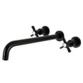 thumbnail image 1 of Kingston Brass KS8040ZX Millennium Two-Handle 3-Hole Wall Mount Roman Tub Faucet in Matte Black, 1 of 6
