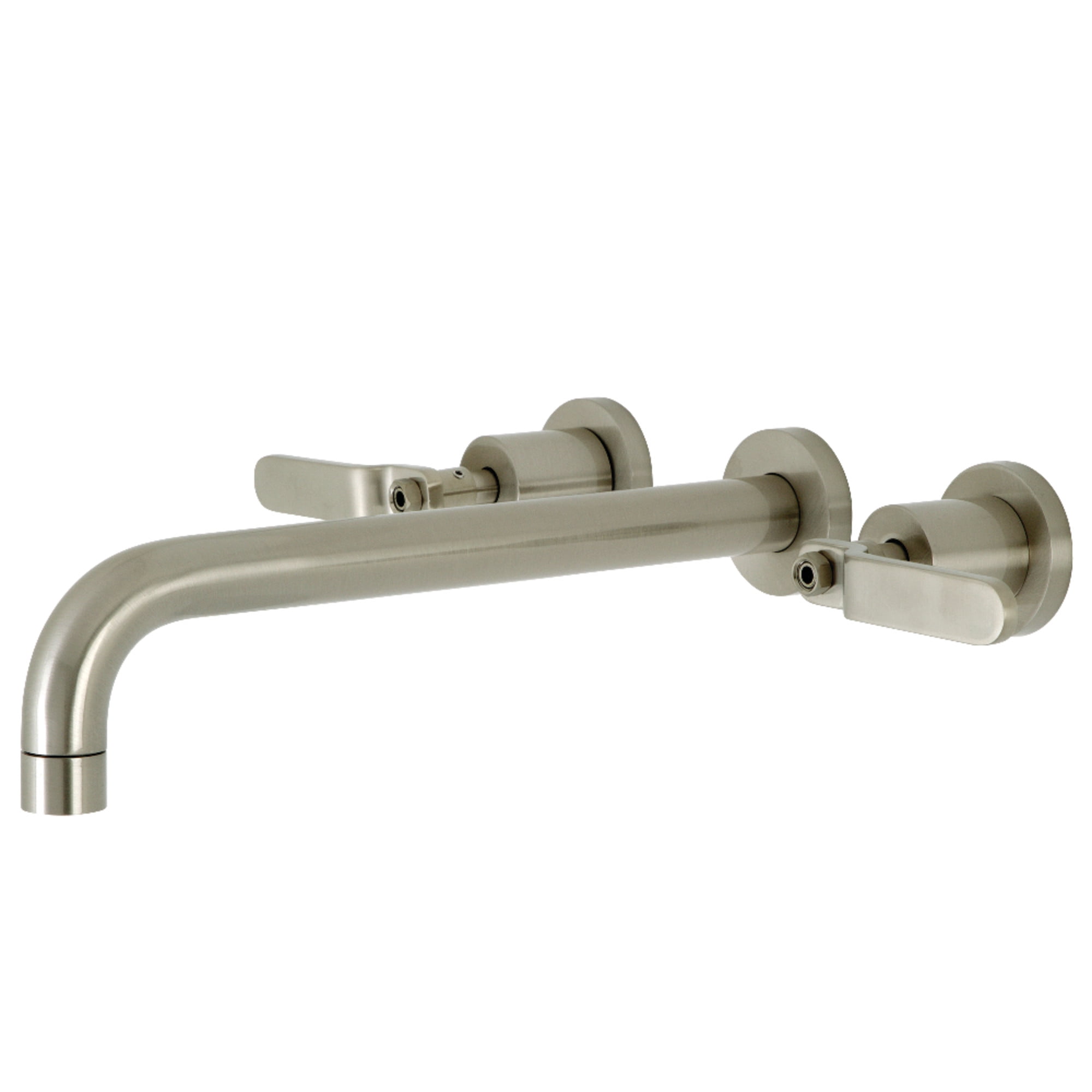 Kingston Brass KS8058KL Whitaker Two-Handle Wall Mount Roman Tub Faucet, Brushed Nickel