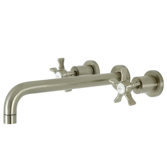 Kingston Brass KS8058NX Hamilton Two-Handle Wall Mount Roman Tub Faucet, Brushed Nickel