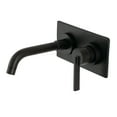 thumbnail image 1 of Kingston Brass KS8110CTL Continental Single-Handle Wall Mount Bathroom Faucet, Matte Black, 1 of 8
