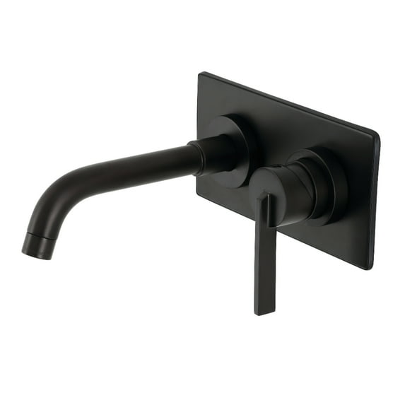 Kingston Brass KS8110CTL Continental Single-Handle Wall Mount Bathroom Faucet, Matte Black