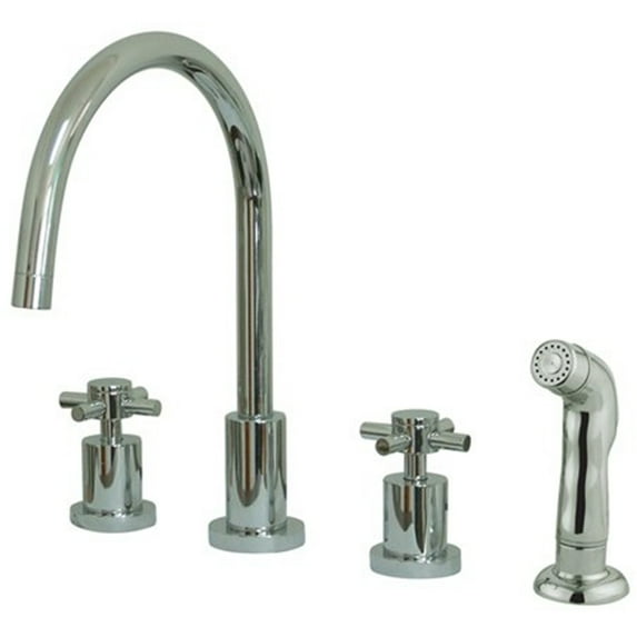Kingston Brass Concord Double Handle Widespread Kitchen Faucet