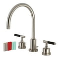 thumbnail image 1 of Kingston Brass KS8928CKL Kaiser Widespread Bathroom Faucet with Brass Pop-Up, Brushed Nickel, 1 of 8