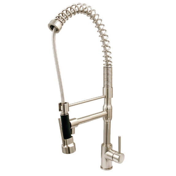Kingston Brass KS8978DL Concord Single-Handle Deck-Mount Pre-Rinse Kitchen Faucet, Brushed Nickel