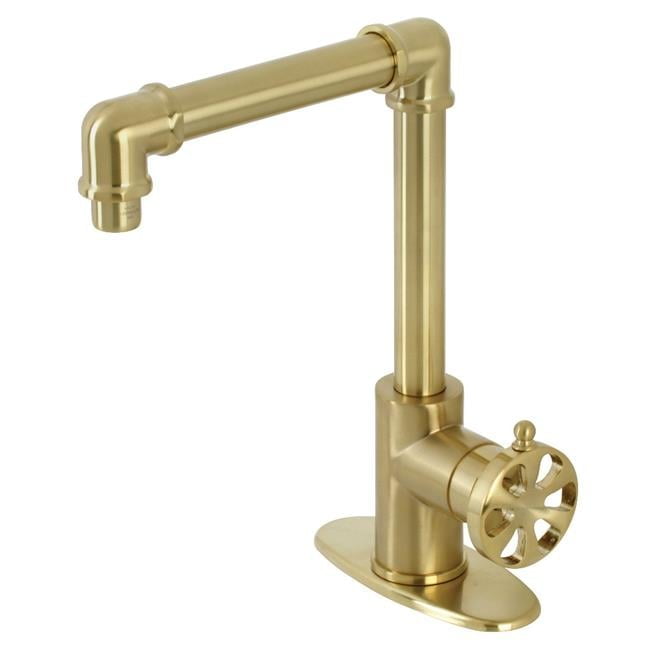 Belknap Elegant Brushed Brass Single-Hole Bathroom Faucet
