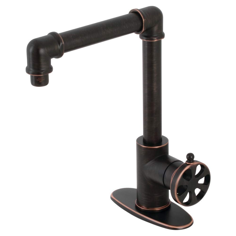 Naples Bronze Single-Handle Bathroom Faucet with Pop-Up Drain
