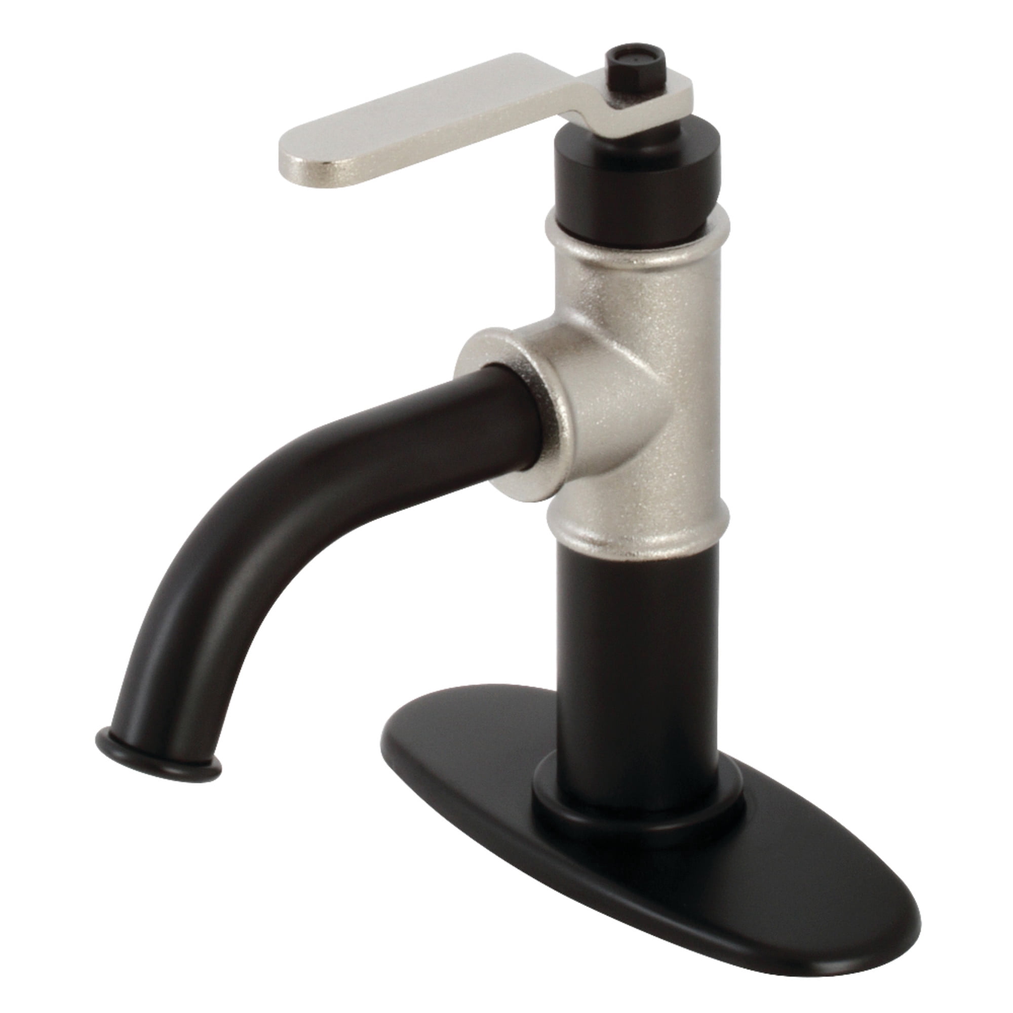 Kingston Brass KSD2826KL Whitaker 1.2 GPM Deck Mounted Single Hole Bathroom Faucet - Black