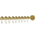 thumbnail image 1 of Kingston KSR607 Edenscape 60-Inch to 72-Inch Adjustable Shower Curtain Rod with Rings Combo in Brushed Brass, 1 of 8