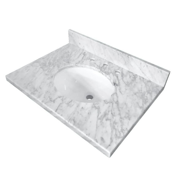 Kingston Brass Kvpb3022m38 Templeton 30" Marble Vanity Top - Carrara Marble