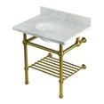 thumbnail image 1 of Kingston Brass KVPB3030MBB7 Templeton 30" Rectangular Brass, Marble Console Bathroom Sink, 1 of 4