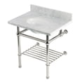 thumbnail image 1 of Kingston Brass KVPB3030MBB6 Templeton 30" Rectangular Brass, Marble Console Bathroom Sink, 1 of 4