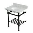 thumbnail image 1 of Kingston Brass KVPB30MBB0 Templeton 30" Rectangular Brass, Marble Console Bathroom Sink -, 1 of 6