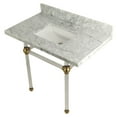 thumbnail image 1 of Kingston Brass Kvpb3630masq Templeton 36" Rectangular Marble Wall Mounted Bathroom Console, 1 of 7
