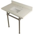 thumbnail image 1 of Kingston Brass Kvpb36wqbsq Templeton 36" Wall Mounted Granite Composite Lavatory Console, 1 of 2