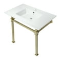thumbnail image 1 of Kingston Brass Kvpb37221q Monarch 37-3/8" Rectangular Ceramic, Stainless Steel, And Wall, 1 of 4