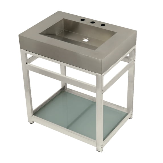 Kingston Brass KVSP3122B6 Kingston Commercial 31" Wide Console Sink Set - Brushed /