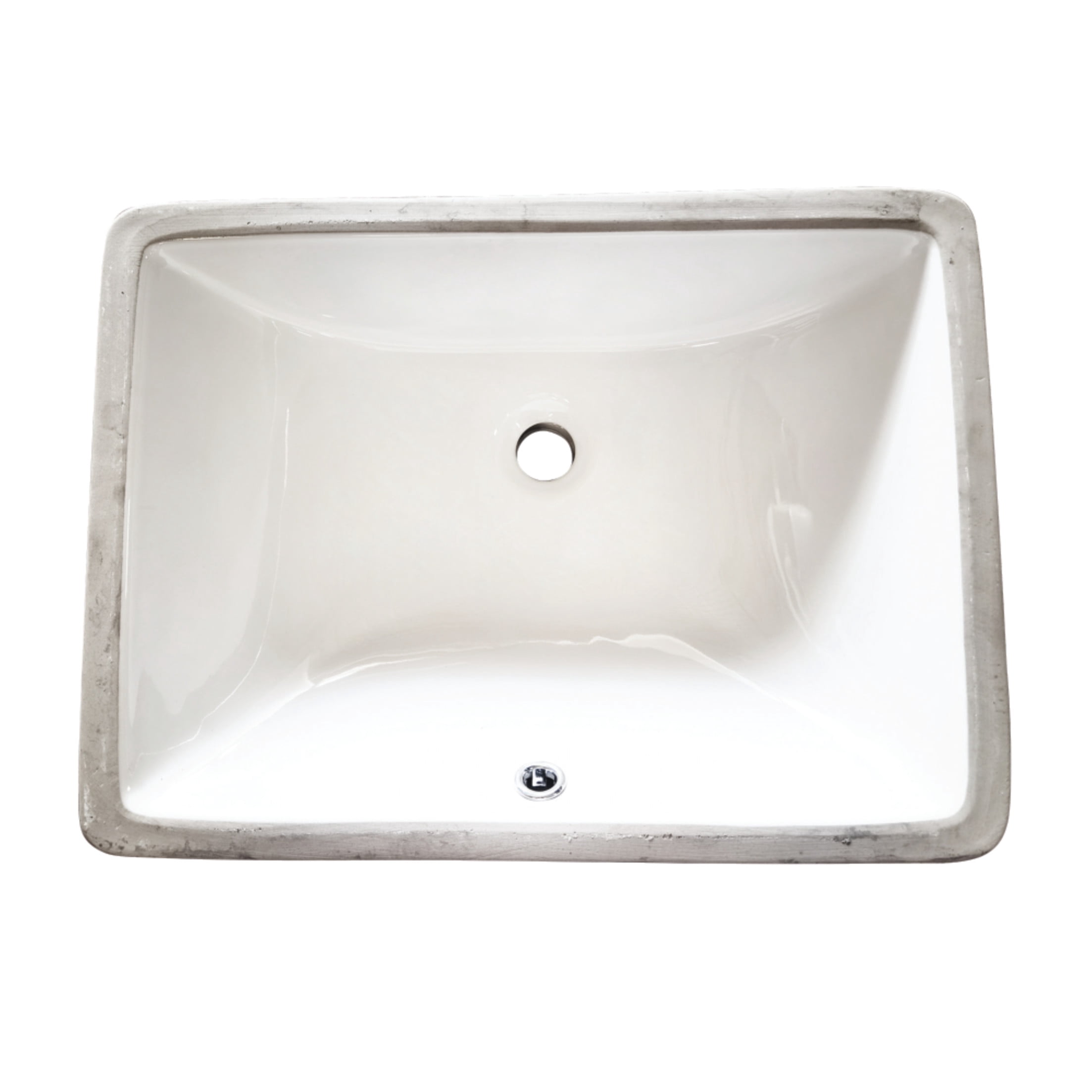 Kingston Brass LB20157 Grotto 20-Inch Ceramic Rectangular Undermount Bathroom Sink in White