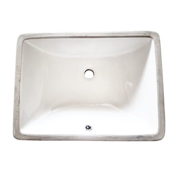Kingston Brass LB20157 Grotto 20-Inch Ceramic Rectangular Undermount Bathroom Sink in White