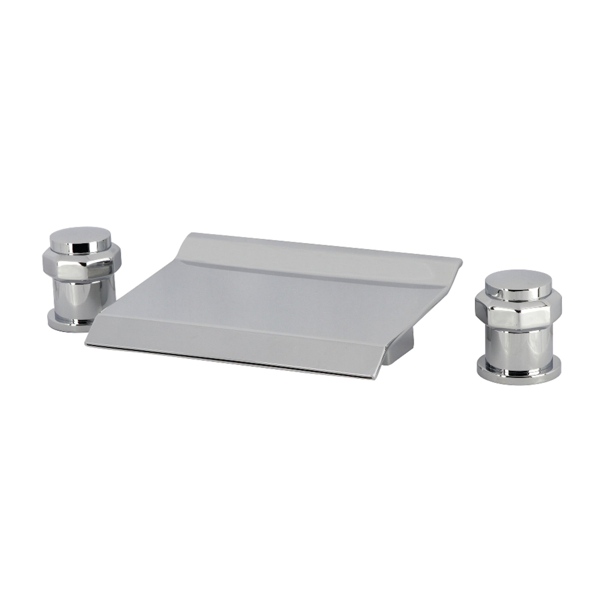 Kingston Brass LS2241AR Milano Two-Handle Deck Mount Waterfall Roman Tub Faucet, Polished Chrome