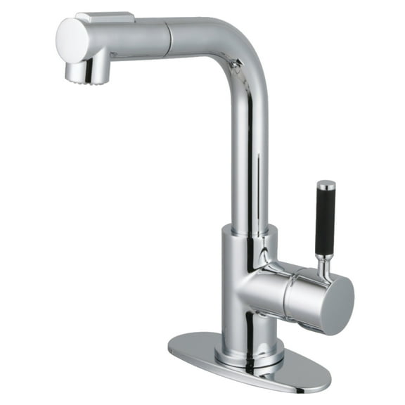Kingston Brass LS2411DKL Kaiser Single-Handle Pull-Out Kitchen Faucet, Polished Chrome