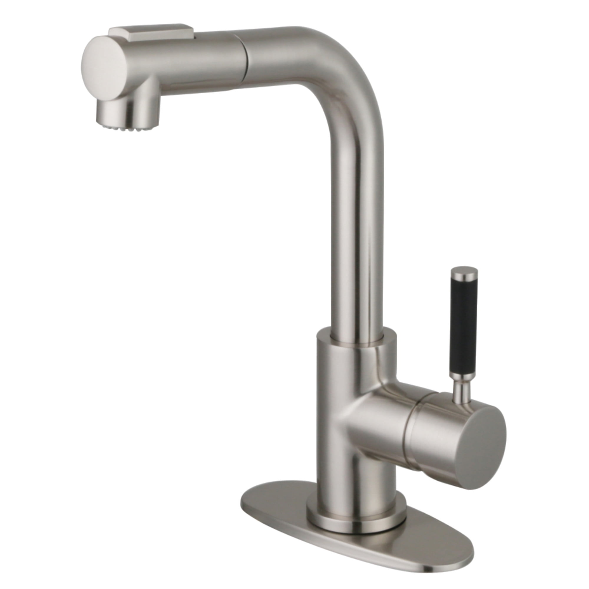 Kingston Brass LS2418DKL Kaiser Single-Handle Pull-Out Kitchen Faucet, Brushed Nickel