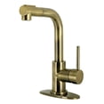 thumbnail image 1 of Kingston Brass LS241DLAB Concord Single-Handle Pull-Out Bar Standard Mount Faucet, Antique Brass, 1 of 4