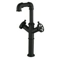 thumbnail image 1 of Kingston Brass LS6600RKZ Wendell Double-Handle Vessel Faucet with Knurled Handle, Matte Black, 1 of 4