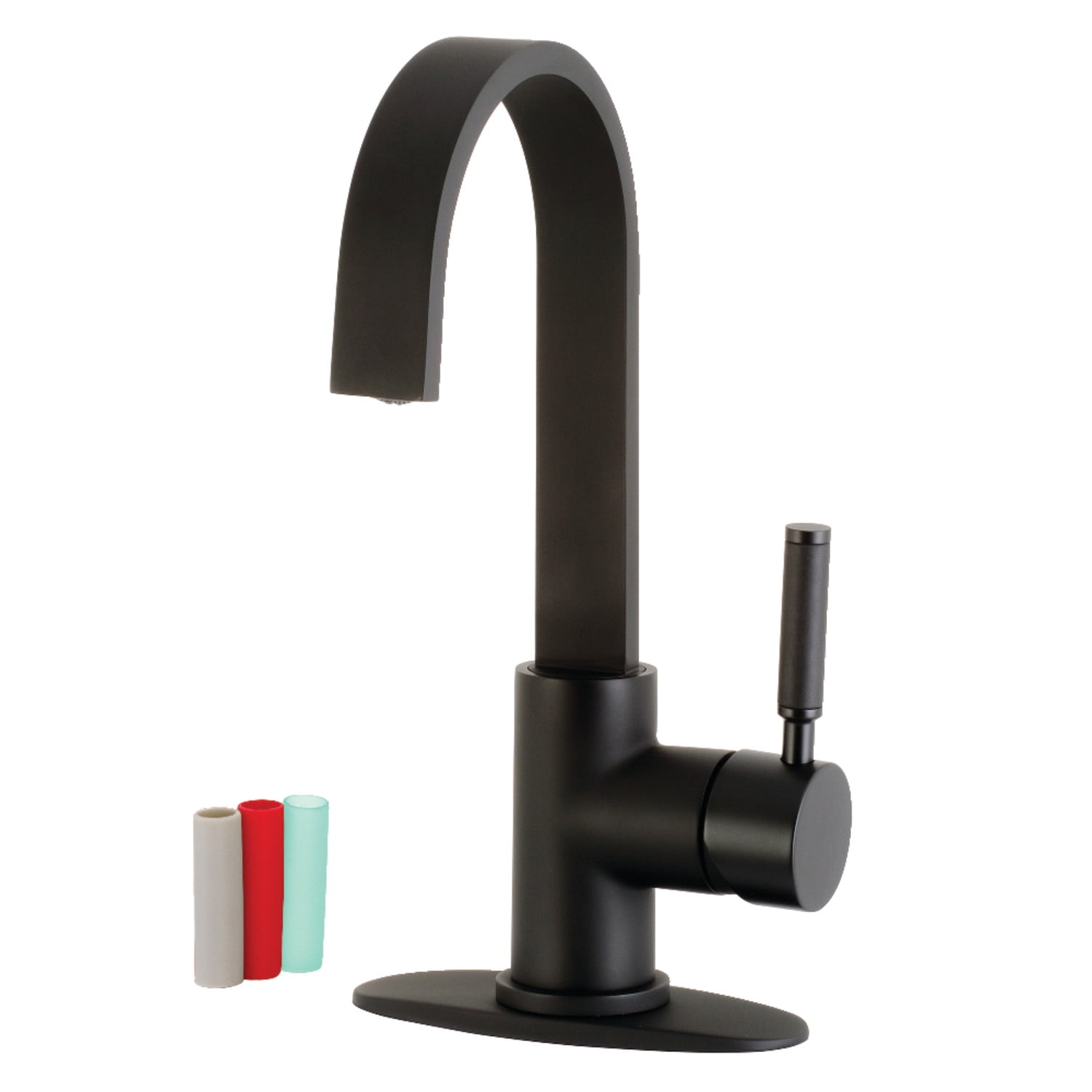 Matte Black Modern One-Handle Deck Mounted Bar Faucet