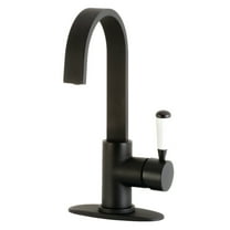 Kingston Brass LS8610DPL Paris One-Handle 1-Hole Deck Mounted Bar Faucet, Matte Black