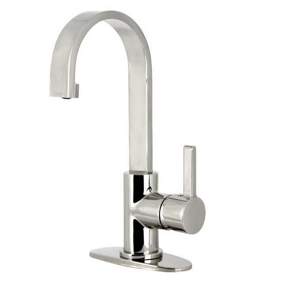 Kingston Brass LS861CTLPN Continental Single-Handle Bar Faucet, Polished Nickel
