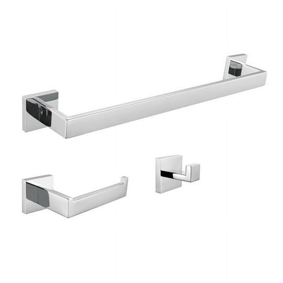 Kingston Brass BAHK60278C Lasdun Bathroom Accessory Set, Polished Chrome - 3 Piece