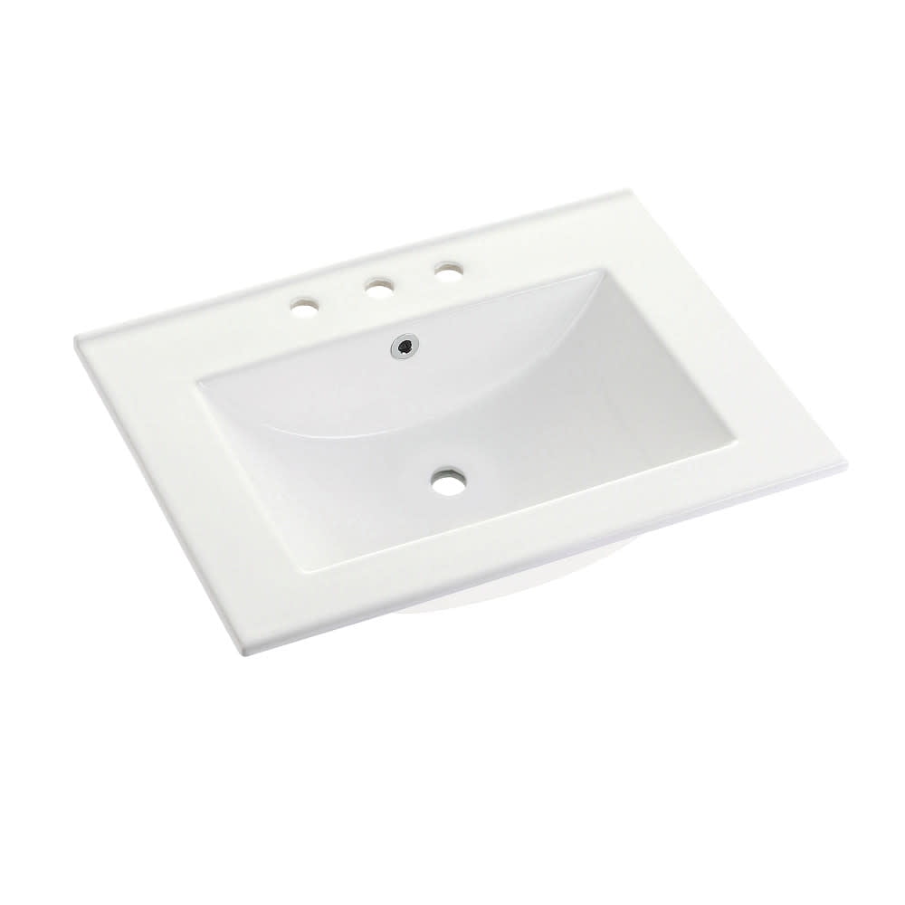 Kingston Brass LBT24187W38 Ultra Modern 24" Ceramic Vanity Top - White