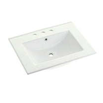 Kingston Brass Lbt24187.38 Ultra Modern 24" Ceramic Vanity Top - White