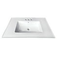 thumbnail image 1 of Fauceture Continental 25" x 22" Ceramic Vanity Top with Rectangular Sink, 4" Faucet Drillings, White, 1 of 11