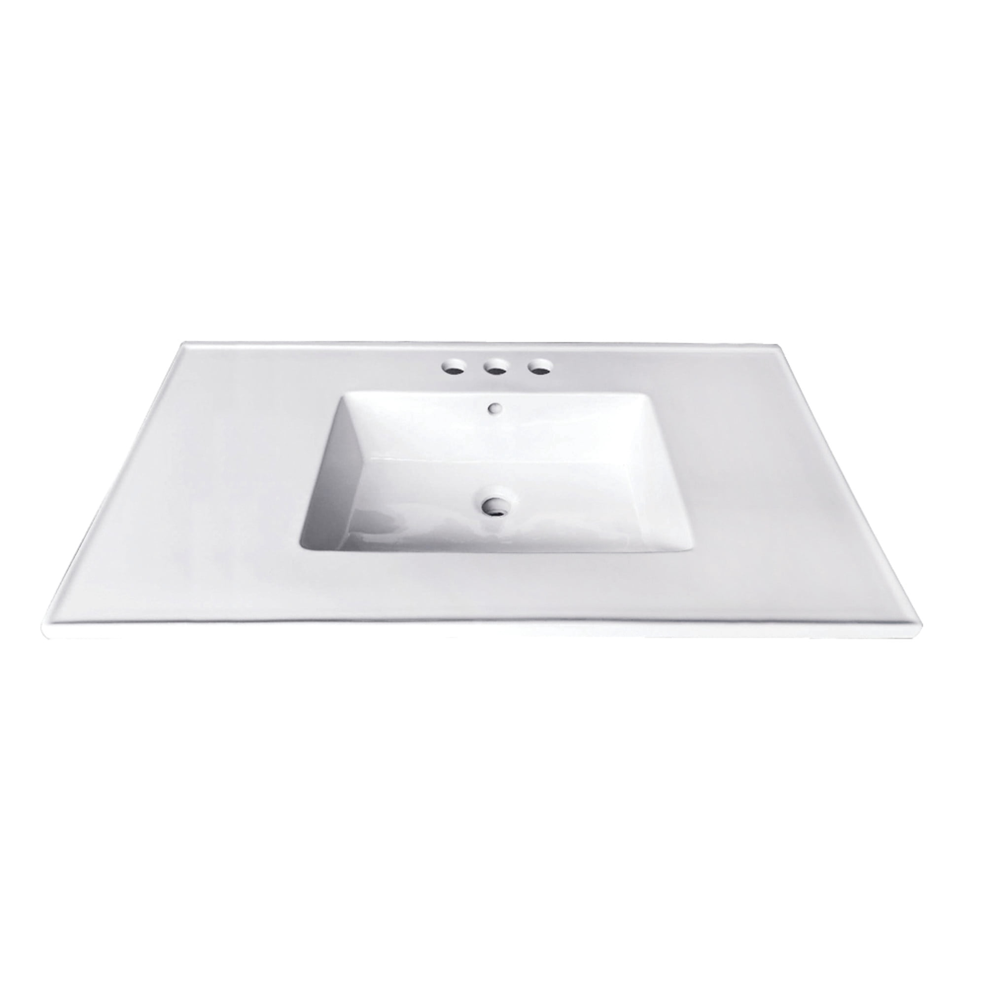 Fauceture Continental 31" x 22" White Ceramic Vanity Top with