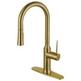 thumbnail image 1 of Gourmetier LS2723NYL New York Single-Handle Pull-Down Kitchen Faucet, Brushed Brass, 1 of 4